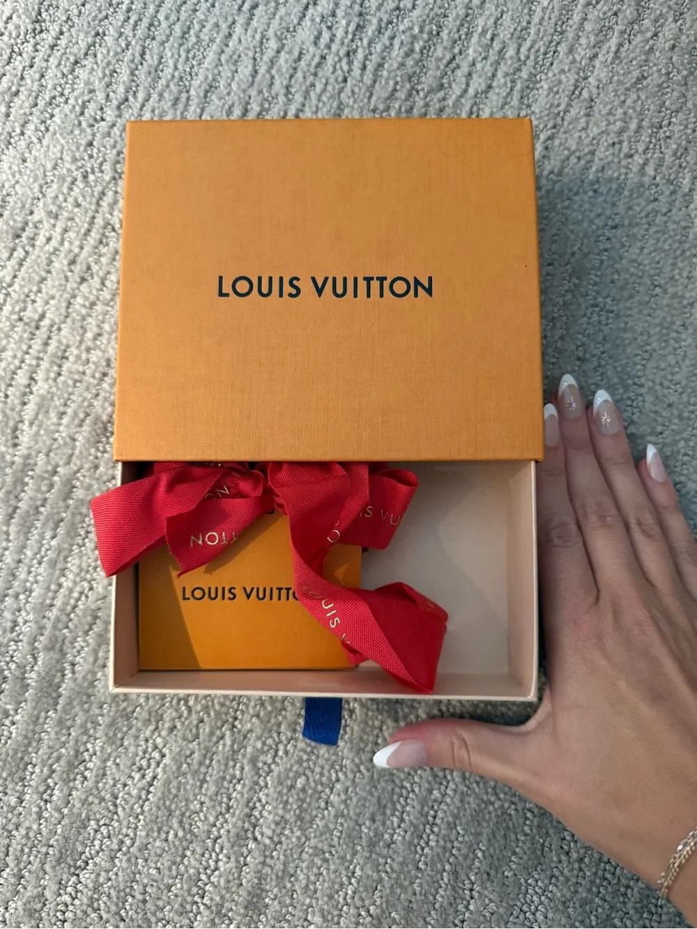 Louis Vuitton Orange Box with Red Ribbon